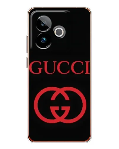 Чехол для Realme GT 7 с картинкой «Gucci — красный логотип»