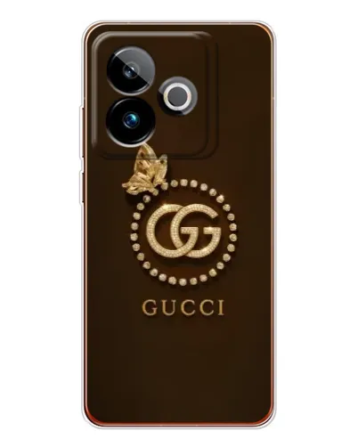 Чехол для Realme GT 7 с картинкой «Gucci — золотая бабочка»
