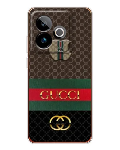 Чехол для Realme GT 7 с картинкой «Gucci — брендированный десерт»