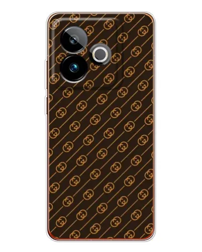 Чехол для Realme GT 7 с картинкой «Gucci — золотые диагонали»