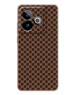 Чехол для Realme GT 7 с картинкой «Gucci — шоколадная сетка»