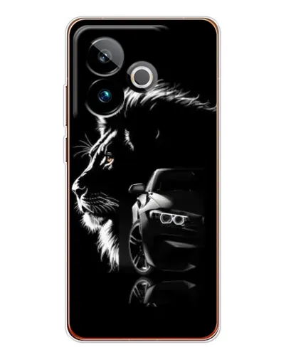 Чехол для Realme GT 7 с картинкой «BMW и лев» Чехол для Realme GT 7 с картинкой «BMW и лев»