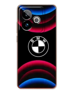 Чехол для Realme GT 7 с картинкой «Логотип BMW и неоновые дуги» Чехол для Realme GT 7 с картинкой «Логотип BMW и неоновые дуги»