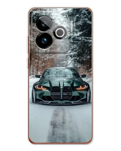 Чехол для Realme GT 7 с картинкой «BMW в зимнем лесу» Чехол для Realme GT 7 с картинкой «BMW в зимнем лесу»
