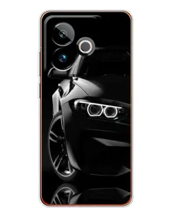 Чехол для Realme GT 7 с картинкой «Черная BMW — профиль» Чехол для Realme GT 7 с картинкой «Черная BMW — профиль»