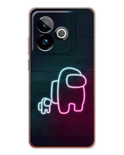 Чехол для Realme GT 7 с картинкой «Among Us неон-арт» Чехол для Realme GT 7 с картинкой «Among Us неон-арт»