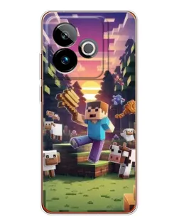Чехол для Realme GT 7 с картинкой «Стив на ферме»