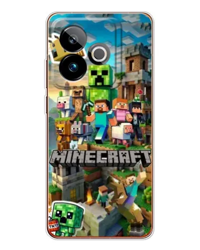 Чехол для Realme GT 7 с картинкой «Замок Minecraft»