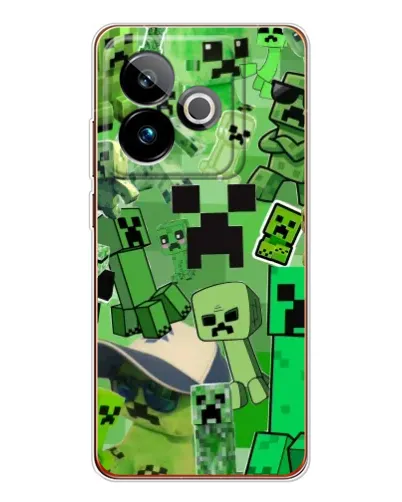 Чехол для Realme GT 7 с картинкой «Криперы Minecraft»