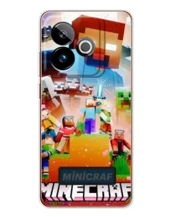 Чехол для Realme GT 7 с картинкой «Minecraft герои игры»