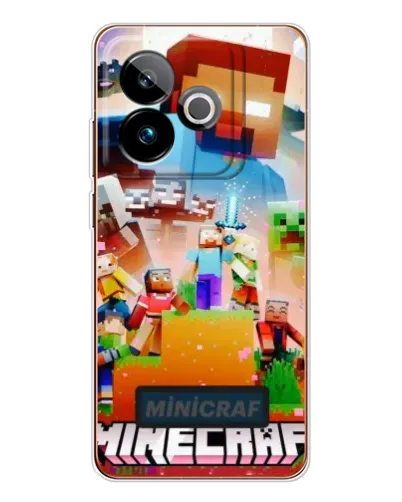 Чехол для Realme GT 7 с картинкой «Minecraft герои игры»