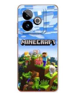 Чехол для Realme GT 7 с картинкой «Minecraft классический мир»