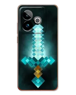 Чехол для Realme GT 7 с картинкой «Алмазный меч неон»