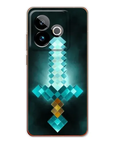 Чехол для Realme GT 7 с картинкой «Алмазный меч неон»