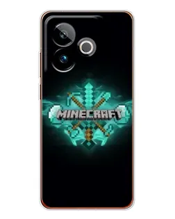 Чехол для Realme GT 7 с картинкой «Minecraft Diamond лого»