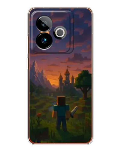 Чехол для Realme GT 7 с картинкой «Стив у башни»