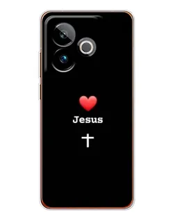Чехол для Realme GT 7 с картинкой «Сердце - Jesus» Чехол для Realme GT 7 с картинкой «Сердце - Jesus»