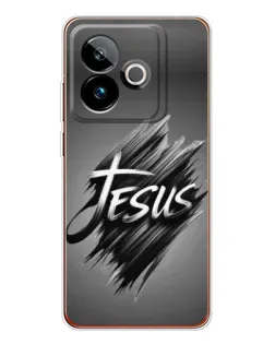 Чехол для Realme GT 7 с картинкой «Надпись Jesus Graffiti»