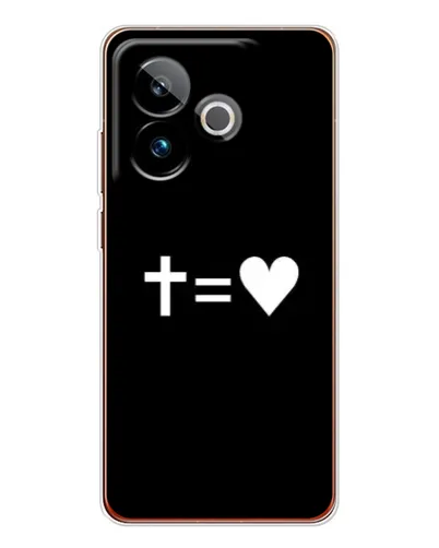 Чехол для Realme GT 7 с картинкой «Крест и Сердце»