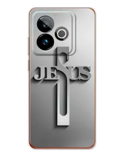 Чехол для Realme GT 7 с картинкой «Металлический крест Jesus» Чехол для Realme GT 7 с картинкой «Металлический крест Jesus»