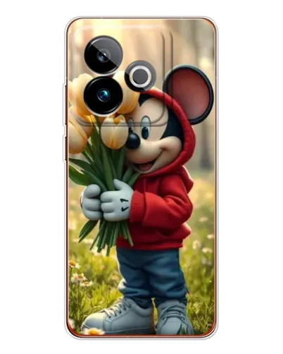 Чехол для Realme GT 7 с картинкой «Микки с тюльпанами» Чехол для Realme GT 7 с картинкой «Микки с тюльпанами»
