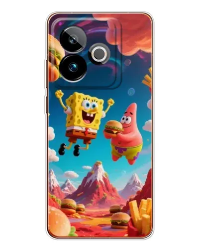 Чехол для Realme GT 7 с картинкой «Космический фастфуд»