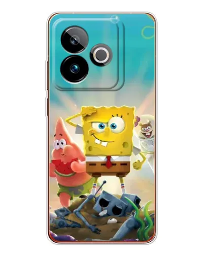 Чехол для Realme GT 7 с картинкой «Спанч Боб победитель»