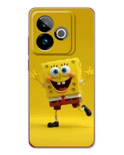Чехол для Realme GT 7 с картинкой «Позитивный Губка Боб»