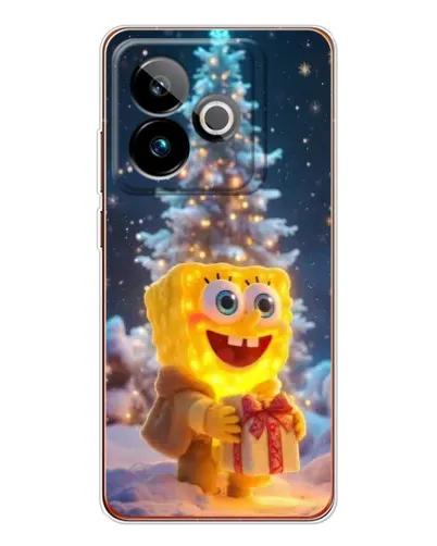 Чехол для Realme GT 7 с картинкой «Рождественский Спанч Боб»