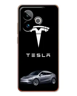 Чехол для Realme GT 7 с картинкой «Tesla Model Y»