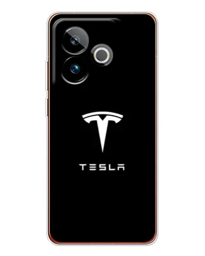 Чехол для Realme GT 7 с картинкой «Tesla White Logo» Чехол для Realme GT 7 с картинкой «Tesla White Logo»
