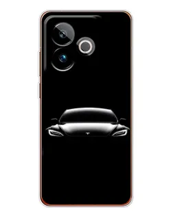 Чехол для Realme GT 7 с картинкой «Фары Tesla Night»