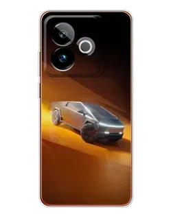 Чехол для Realme GT 7 с картинкой «Cybertruck в пустыне»