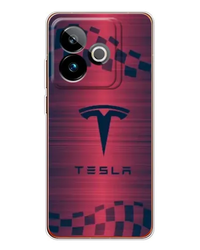 Чехол для Realme GT 7 с картинкой «Тесла красный карбон» Чехол для Realme GT 7 с картинкой «Тесла красный карбон»