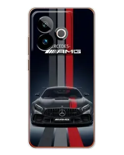 Чехол для Realme GT 7 с картинкой «Mercedes — белый карбон» Чехол для Realme GT 7 с картинкой «Mercedes — белый карбон»