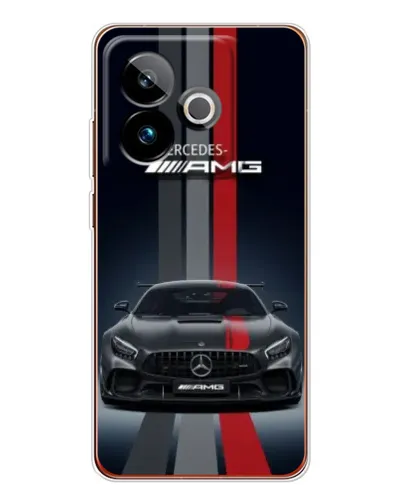 Чехол для Realme GT 7 с картинкой «Mercedes — белый карбон»