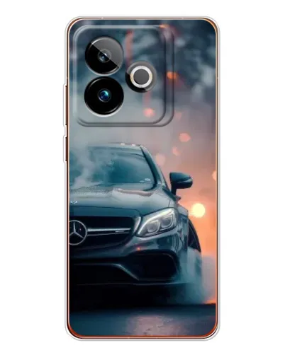 Чехол для Realme GT 7 с картинкой «Mercedes — ночной город»