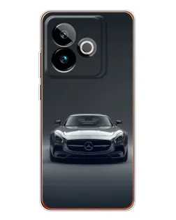 Чехол для Realme GT 7 с картинкой «Mercedes на черном»