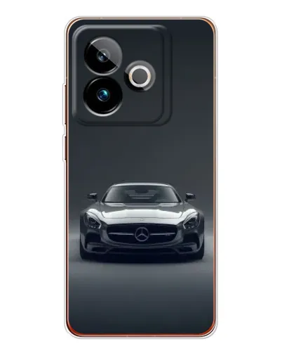 Чехол для Realme GT 7 с картинкой «Mercedes на черном»