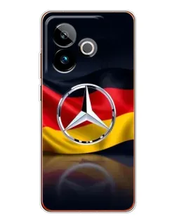 Чехол для Realme GT 7 с картинкой «Mercedes — флаг Германии»
