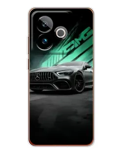 Чехол для Realme GT 7 с картинкой «Темный Mercedes AMG»