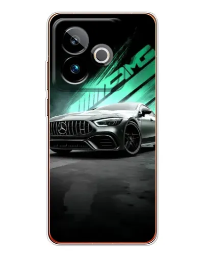 Чехол для Realme GT 7 с картинкой «Темный Mercedes AMG»