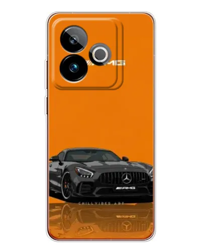 Чехол для Realme GT 7 с картинкой «Оранжевый Mercedes AMG»