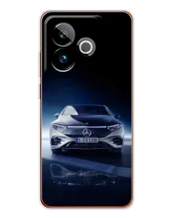 Чехол для Realme GT 7 с картинкой «Ночной Mercedes EQ»