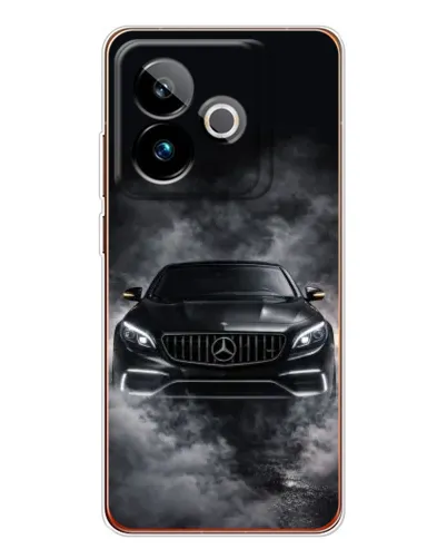 Чехол для Realme GT 7 с картинкой «Mercedes в дыму»
