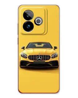 Чехол для Realme GT 7 с картинкой «Желтый Mercedes GT»