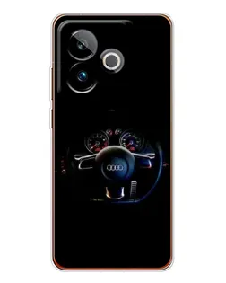 Чехол для Realme GT 7 с картинкой «Салон Audi — руль»