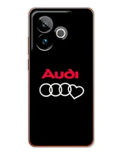 Чехол для Realme GT 7 с картинкой «Логотип Audi Heart»