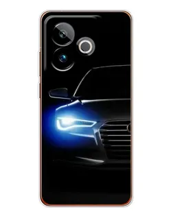 Чехол для Realme GT 7 с картинкой «Неоновый взгляд Audi»