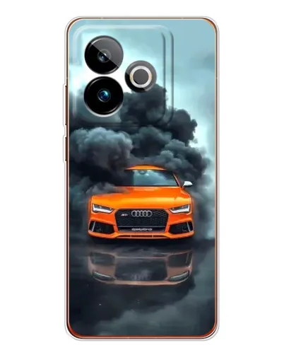 Чехол для Realme GT 7 с картинкой «Audi в облаках дыма»
